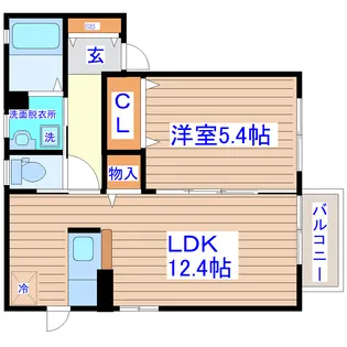 ディアスケイワ B【1階】の間取り