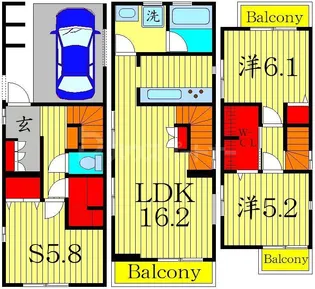 東京都豊島区要町1【一戸建】の間取り