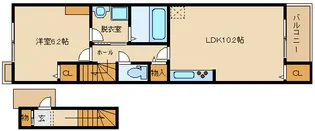 大阪府羽曳野市古市2【アパート】の間取り