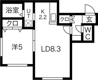 スクーデリア発寒中央【2階】の間取り
