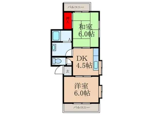 フラッツ石田【1階】の間取り