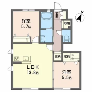 シャーメゾン・まゆ A棟【1階】の間取り