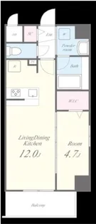 VIVACE三国ヶ丘【8階】の間取り