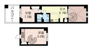 レジデンスシャルマン月島【8階】の間取り