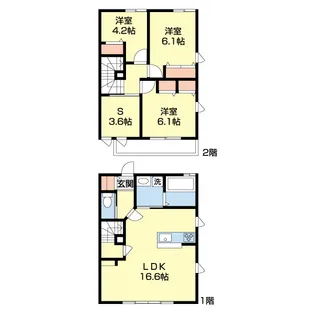 カーサS【1階】の間取り