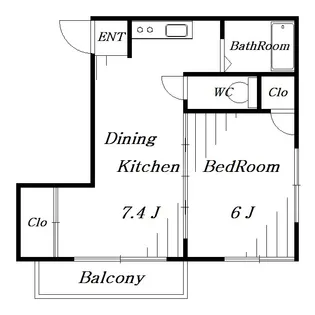 イーストハイム【1階】の間取り