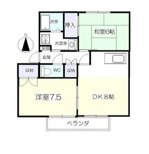 ファミールハウス雷神【1階】の間取り