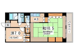 メゾンサンシャイン【11階】の間取り