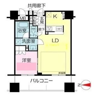 ウェリス・ジオ梅田レジデンス【5階】の間取り