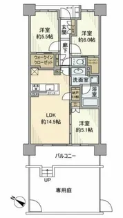 シティテラス草加松原ガーデンズ【1階】の間取り