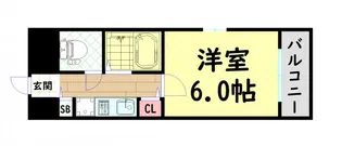 プレサンス難波東【5階】の間取り