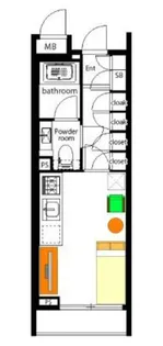 クオリア恵比寿イースト【10階】の間取り