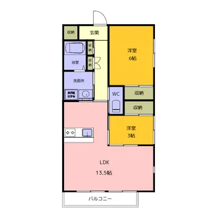 ドミール中津川【1階】の間取り