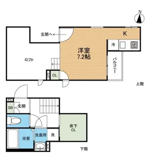 CB琴平フェリオ【2階】の間取り