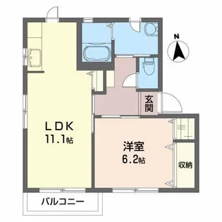 プティ ベルジュA【2階】の間取り