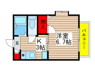 リステル本八幡【1階】の間取り