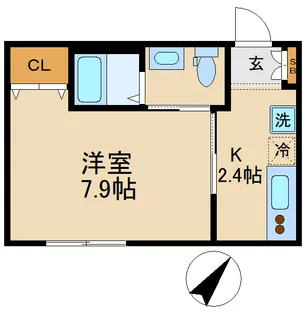 ヒューマンパレス南流山XI【1階】の間取り