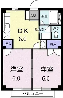 グリーンアイランドB【2階】の間取り