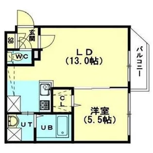 ルヌアージュ東区役所前【1階】の間取り