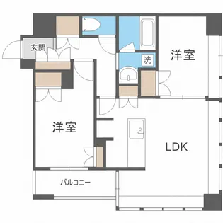ラフィネタワー札幌南3条【10階】の間取り