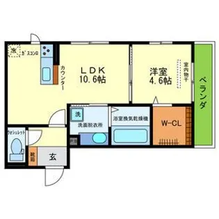 ヴィアーレ北町【3階】の間取り