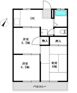 佐藤グリーンハイツ【2階】の間取り