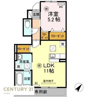 グランモアはら【1階】の間取り