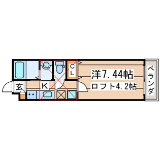 カオール柏木【1階】の間取り