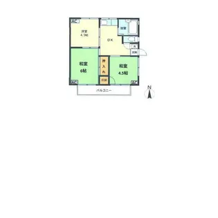 コーポあやめ【1階】の間取り