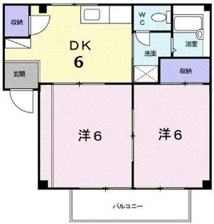 コーポサンスカイ2【2階】の間取り