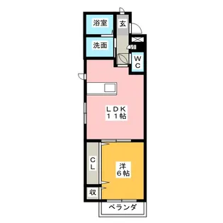 パークヒルズ田沼【2階】の間取り