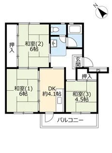 UR千葉幸町【4階】の間取り