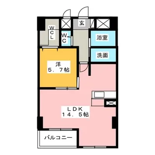エルミタージュ【7階】の間取り