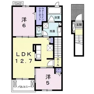 エトワール藤方 III【2階】の間取り