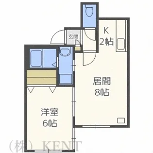 クチュール琴似35【1階】の間取り