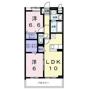 HILL COURT 水無瀬【3階】の間取り