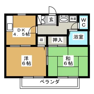 サンガーデン金井 B棟【2階】の間取り