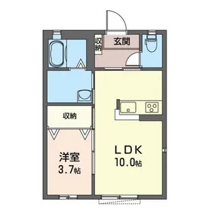 マストライフ高崎上大類【1階】の間取り