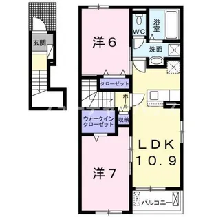ハンドレッド リヴァー 水野C【2階】の間取り