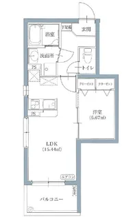 ロワイヤルM福岡空港ステーション【4階】の間取り