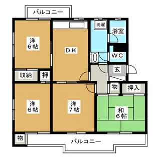 ハイムサンポート【2階】の間取り