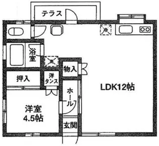 フラット青柳【1階】の間取り
