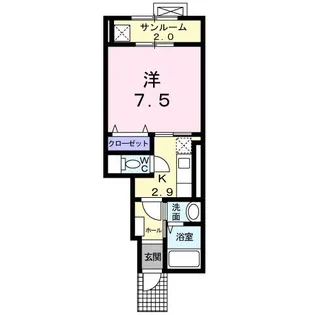 コンセル ジュール B【1階】の間取り