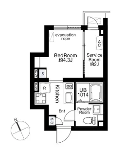 SPHERE MOTOYOYOGI HILL TERRACEの間取り