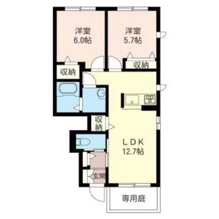 フェアウェイ【1階】の間取り