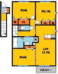 カーサ トラディシオン C【2階】の間取り
