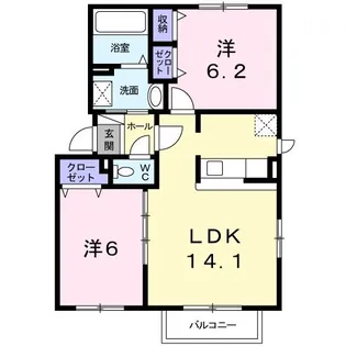 レイクサイド・ヴィラ【2階】の間取り