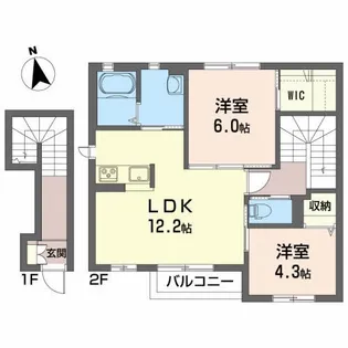 シマ セントラル ステージ A【2階】の間取り