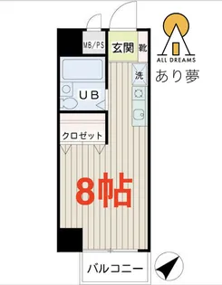 エクセレンス岸谷【4階】の間取り