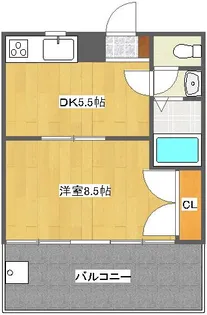 行平コーポラス【4階】の間取り